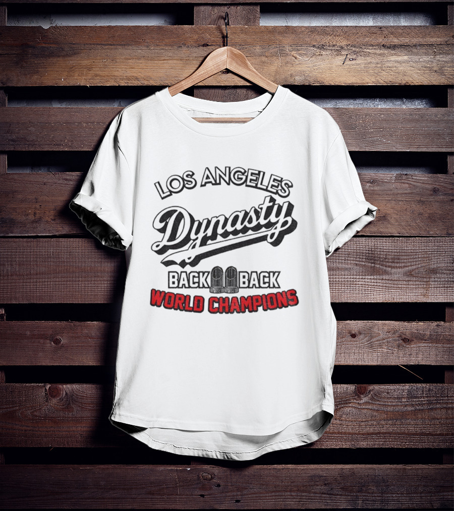 Los Angeles Dodgers Dynasty Back 2 Back World Champions T-Shirt