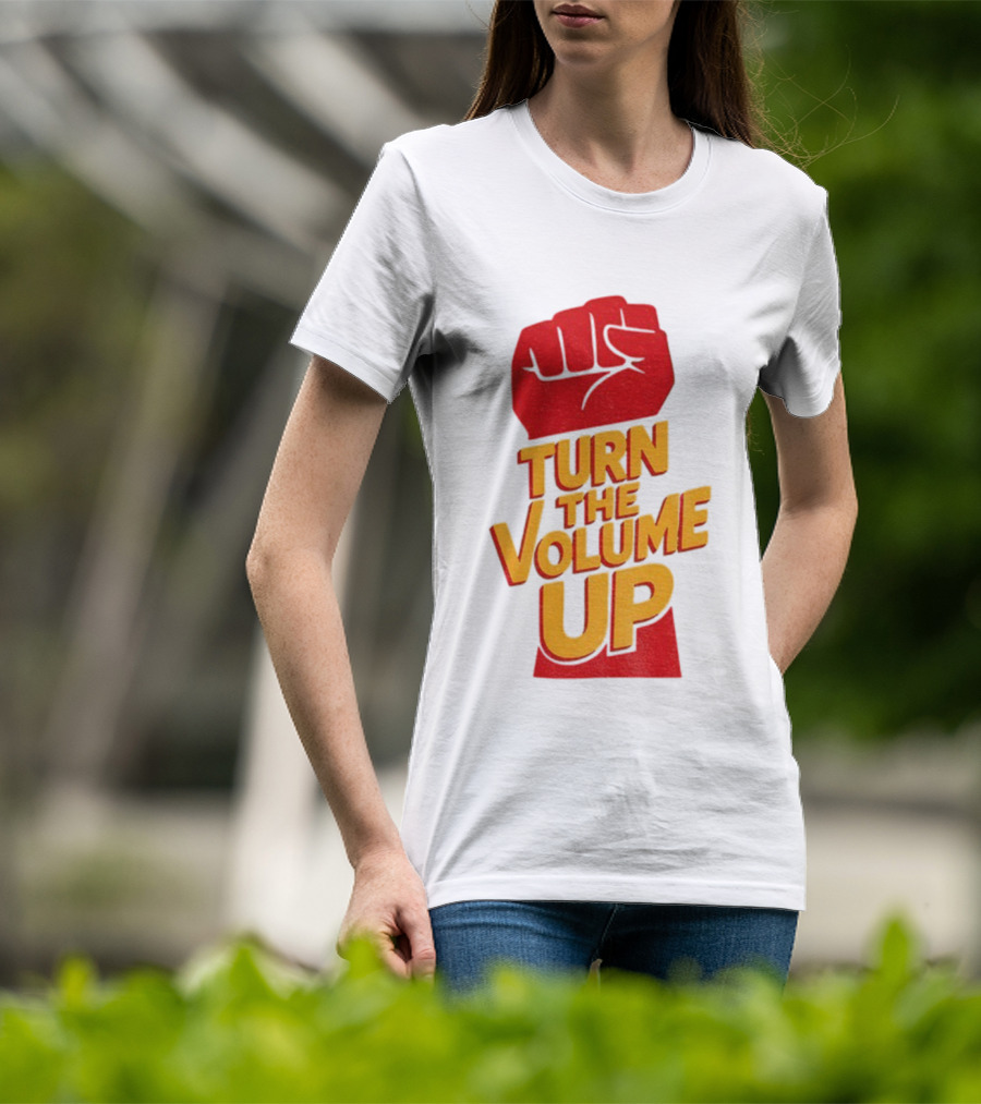 Turn The Volume Up Progressive Fist Symbol Mayor Mamdani NYC Elections 2025 T-Shirt