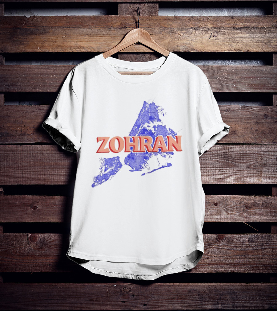 Zohran Mamdani NYC Mayor 2025 Campaign Blue Map Design T-Shirt