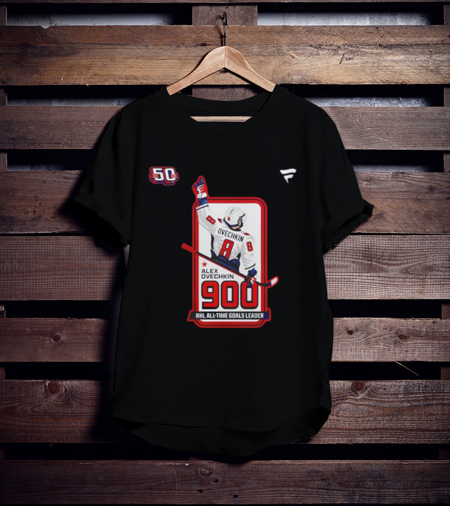 Alex Ovechkin NHL All-Time Goals Leader 900 Goals 50th Anniversary 2025 T-Shirt