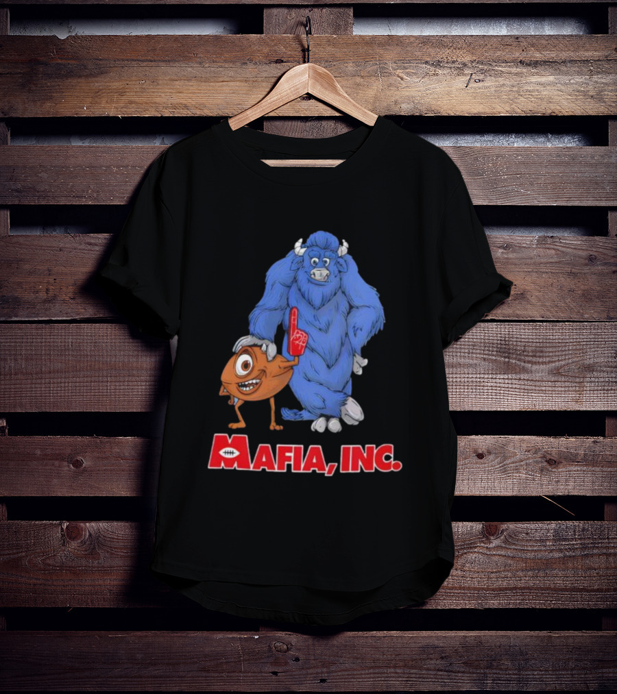 Buffalo Bills Mafia Inc Mascot Big Blue Yeti And Football Character T-Shirt