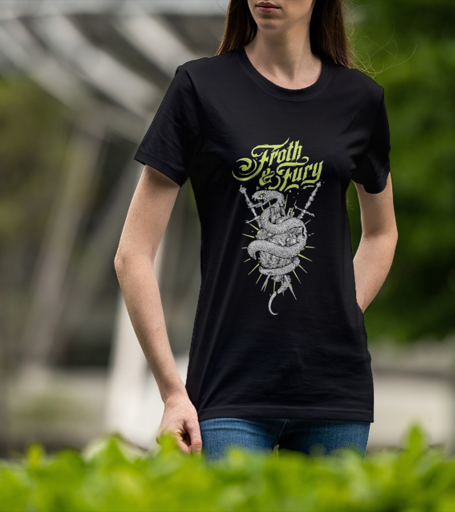 Froth & Fury Snake Heart With Swords Perth T-Shirt
