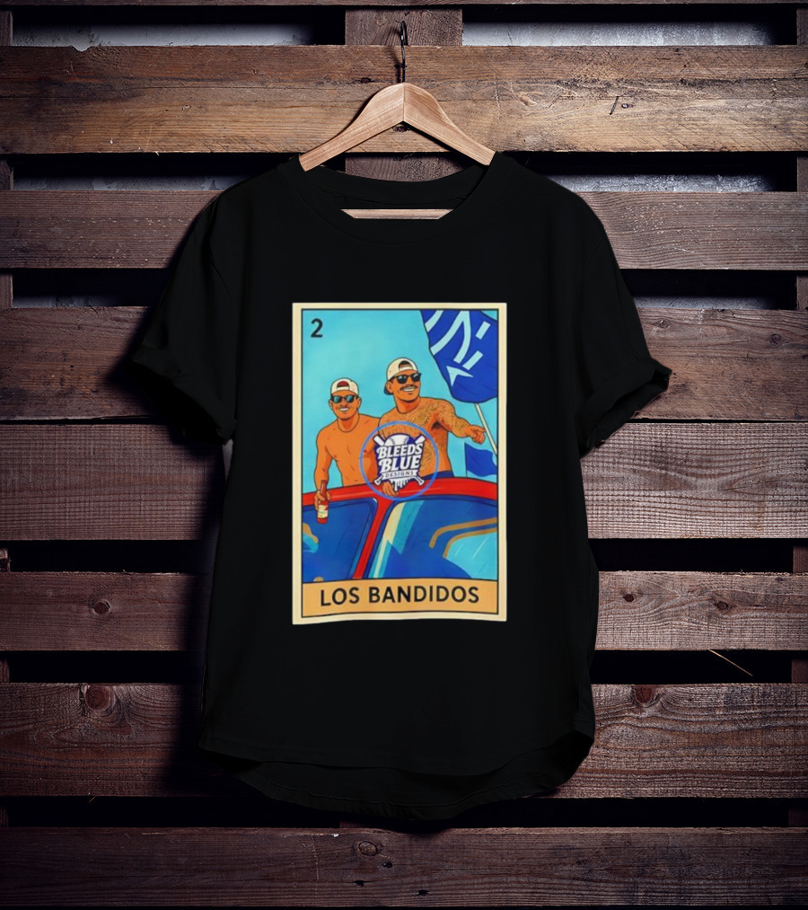 Dodgers Los Bandidos Loteria Card Bleeds Blue Designs T-Shirt