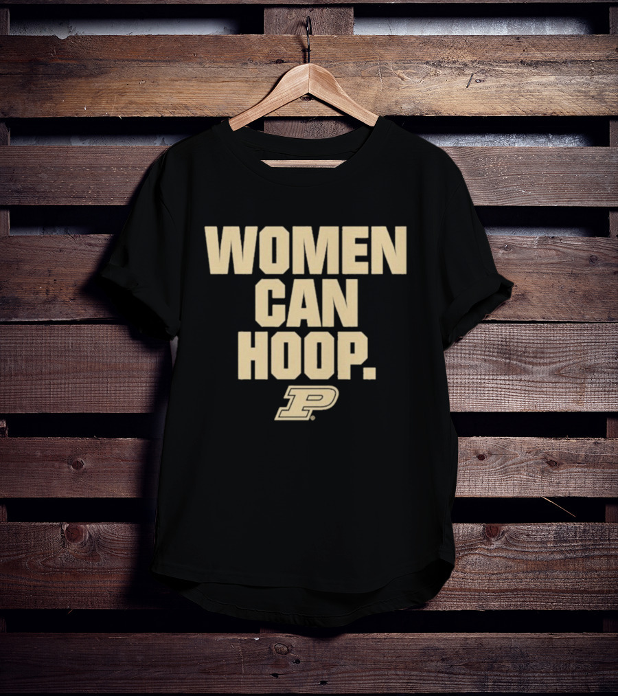 Purdue Boilermakers Women Can Hoop Basketball Logo T-Shirt