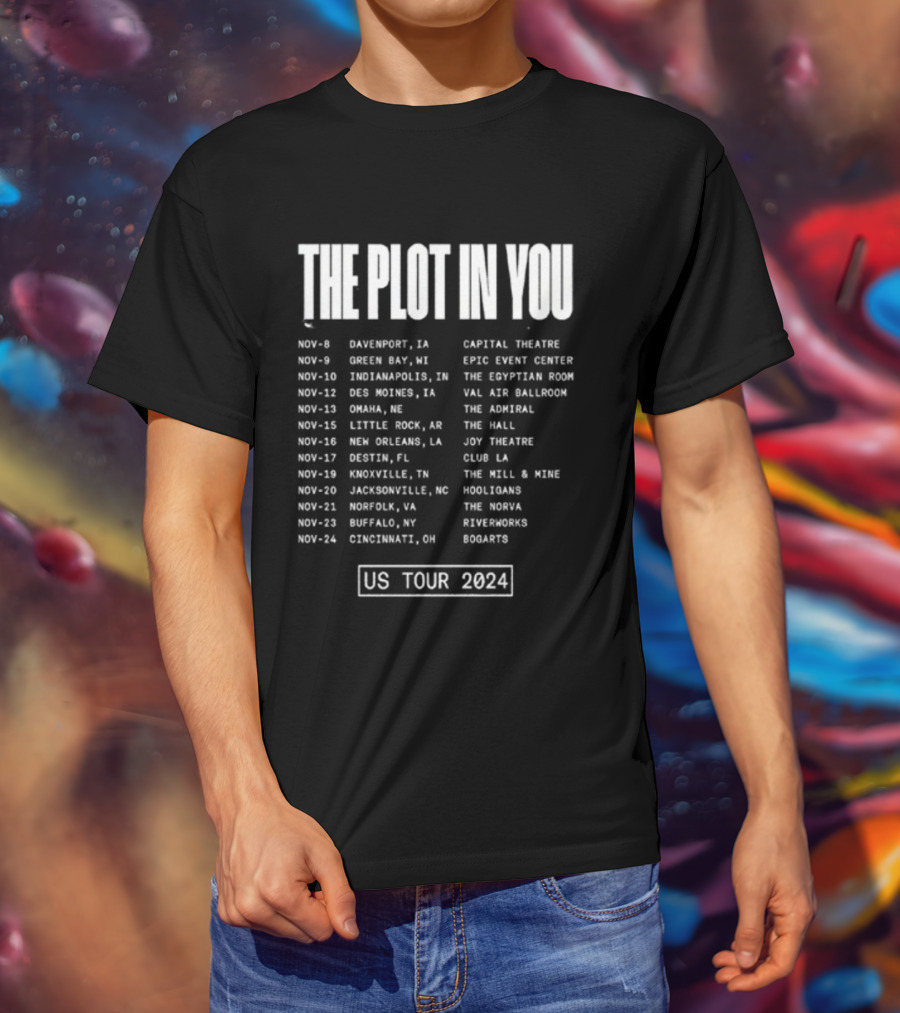 The Plot In You US Tour 2024 Dates And Venues T-Shirt