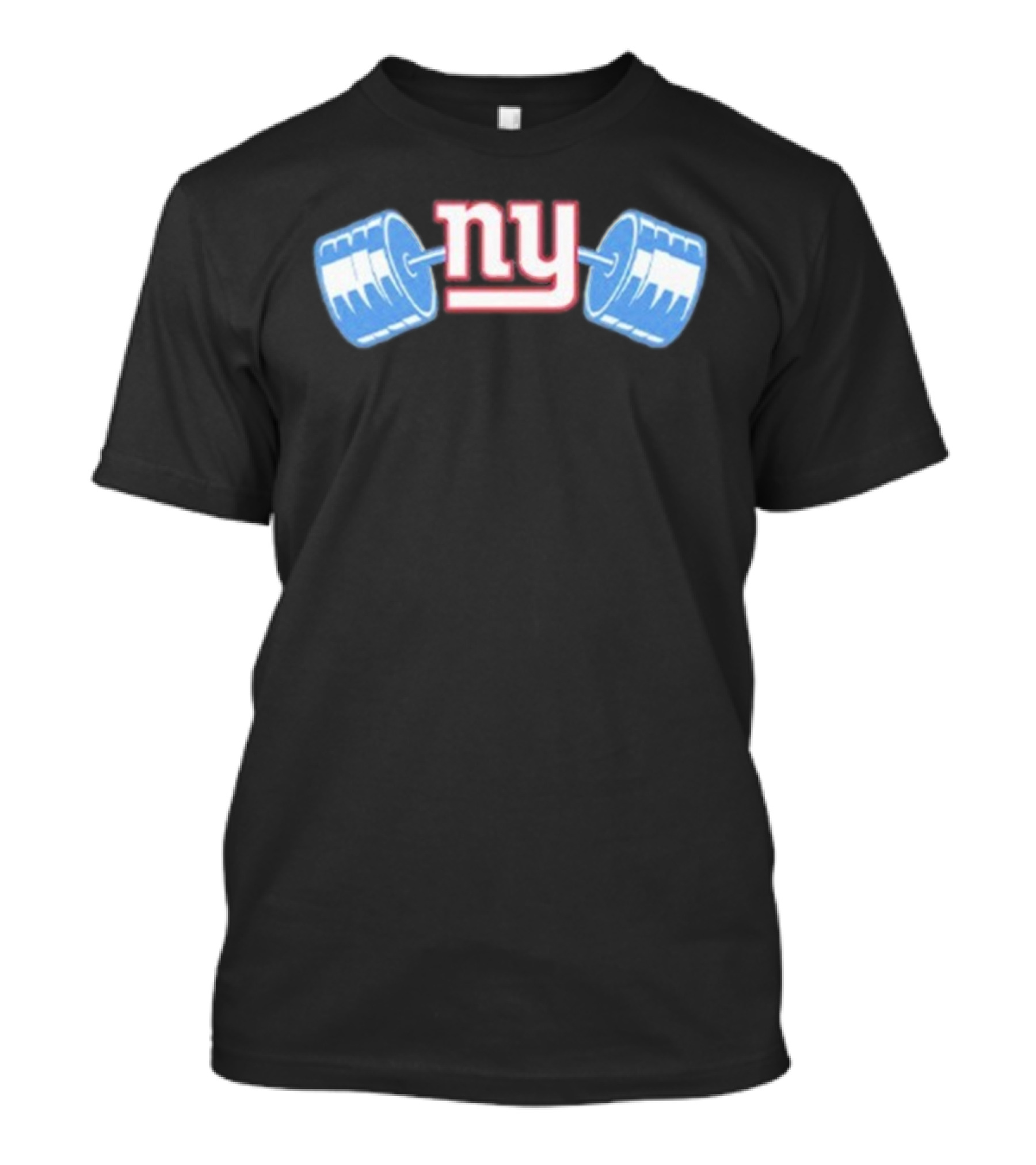 Daniel Jones New York Giants NY Barbell Icon T-Shirt