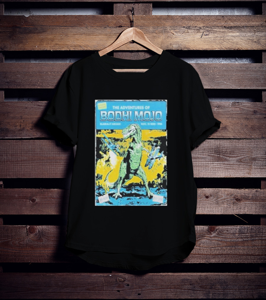 The Adventures Of Bodhi Mojo Nov 15 2025 Blairally Arcade Dinosaur Event T-Shirt
