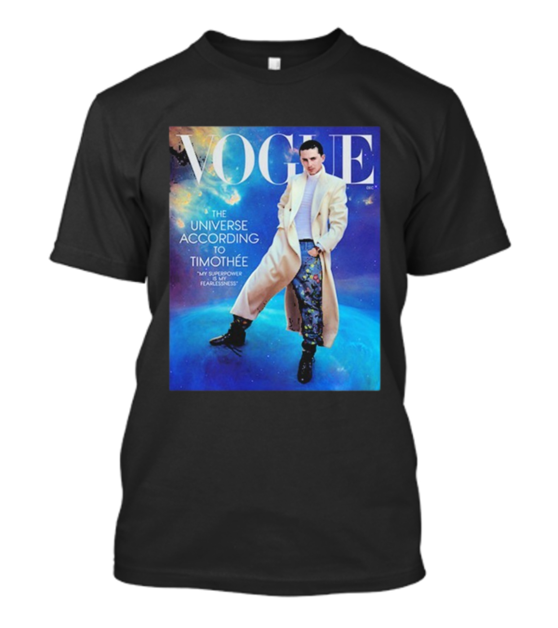 US Vogue Timothée Chalamet December Issue The Universe According To Timothée T-Shirt