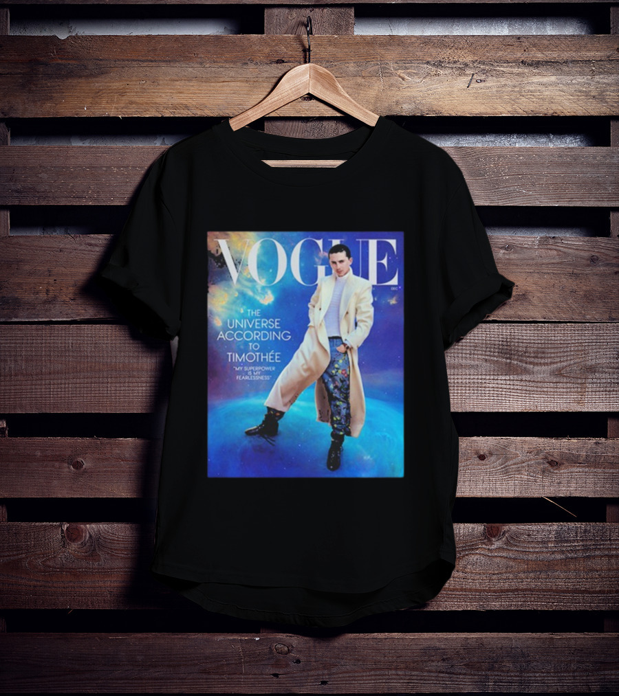 US Vogue Timothée Chalamet December Issue The Universe According To Timothée T-Shirt
