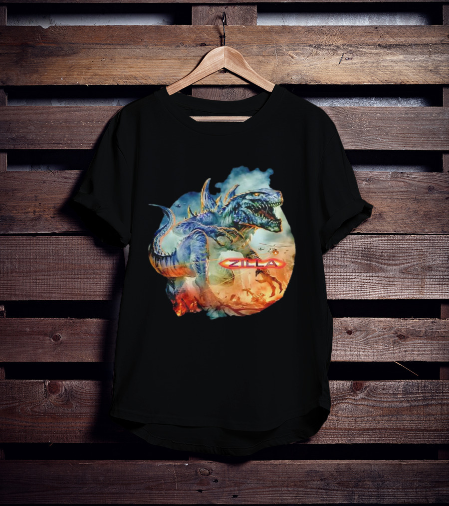 Zilla Monster Mania Epic Battle Chaos Scene T-Shirt