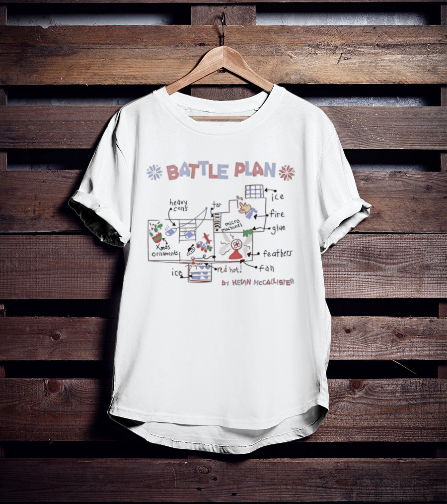 Battle Plan Kevin McCallister House Trap Map Blueprint T-Shirt