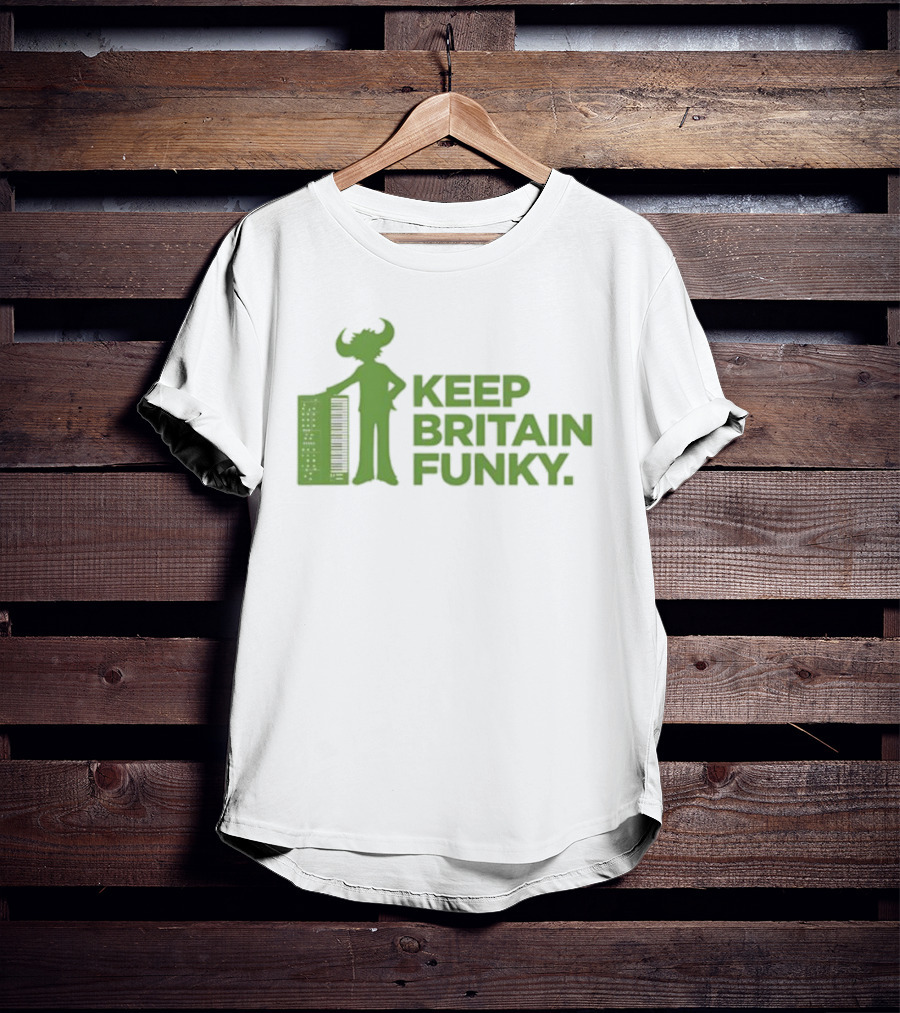 Keep Britain Funky Buffalo Man Keyboardist T-Shirt
