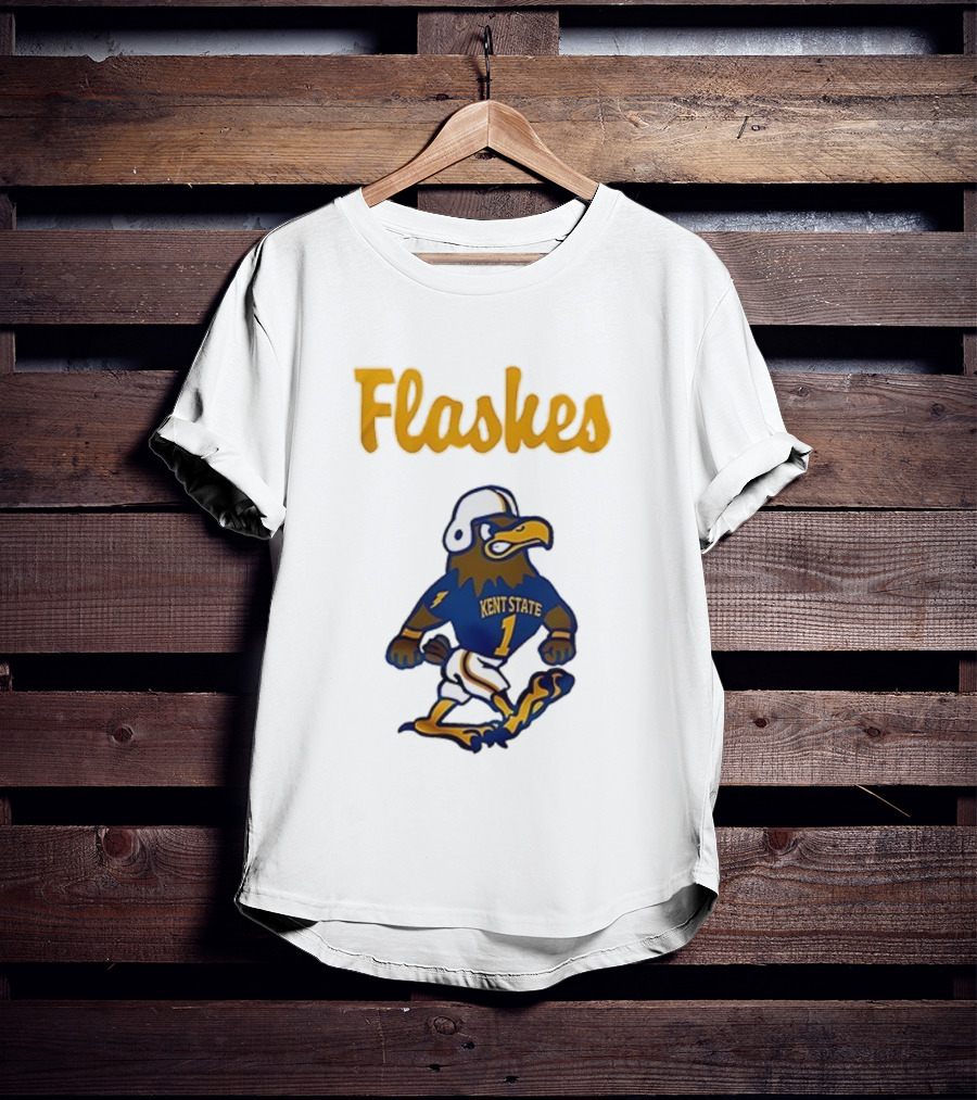 Kent State Golden Flashes Mascot Football Blue Jersey T-Shirt