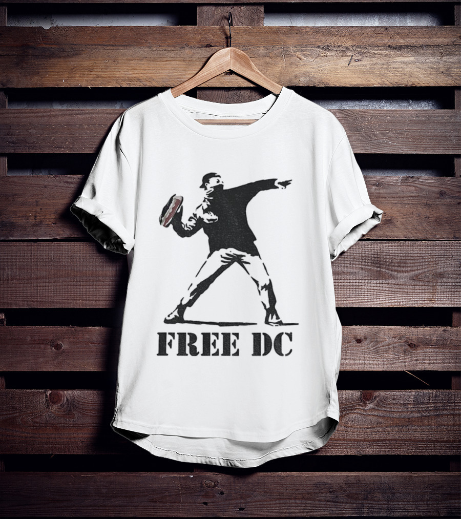 Free DC Sandwich Thrower Banksy Style T-Shirt