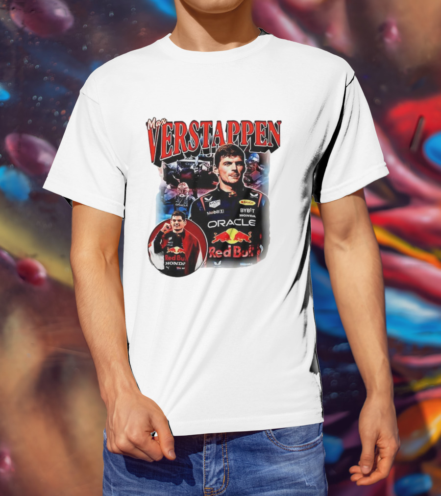 Max Verstappen Red Bull Racing Oracle Honda Mobil1 Bybit T-Shirt