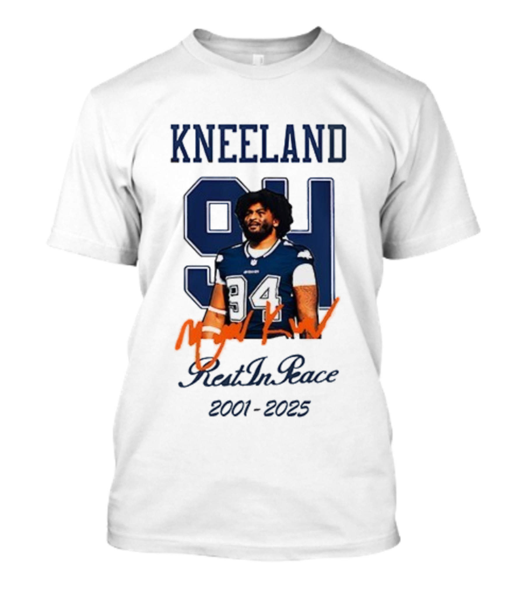 Dallas Cowboys Kneeland 94 Rest In Peace 2001-2025 T-Shirt