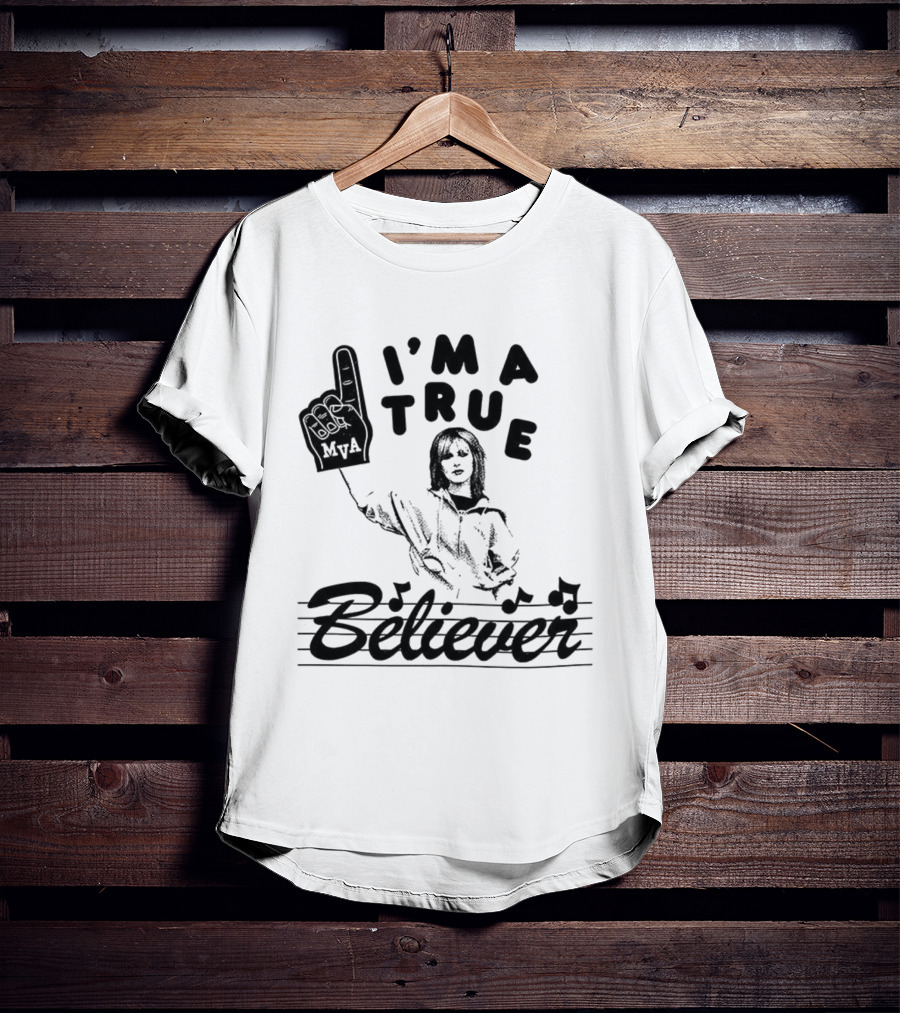 I'm A True Believer Finger Point Music Notes T-Shirt