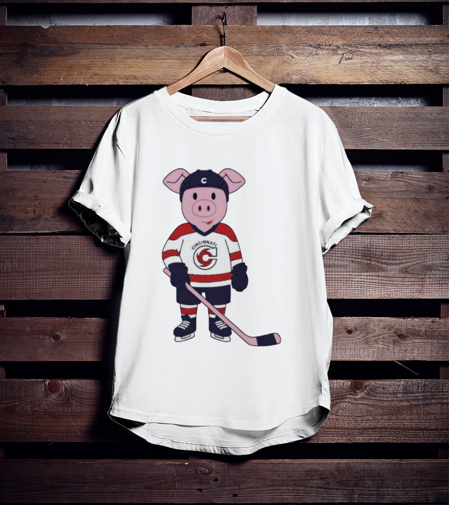 Mom Dad Choppy Puck Chop Kids Mascot Cincinnati Hockey T-Shirt