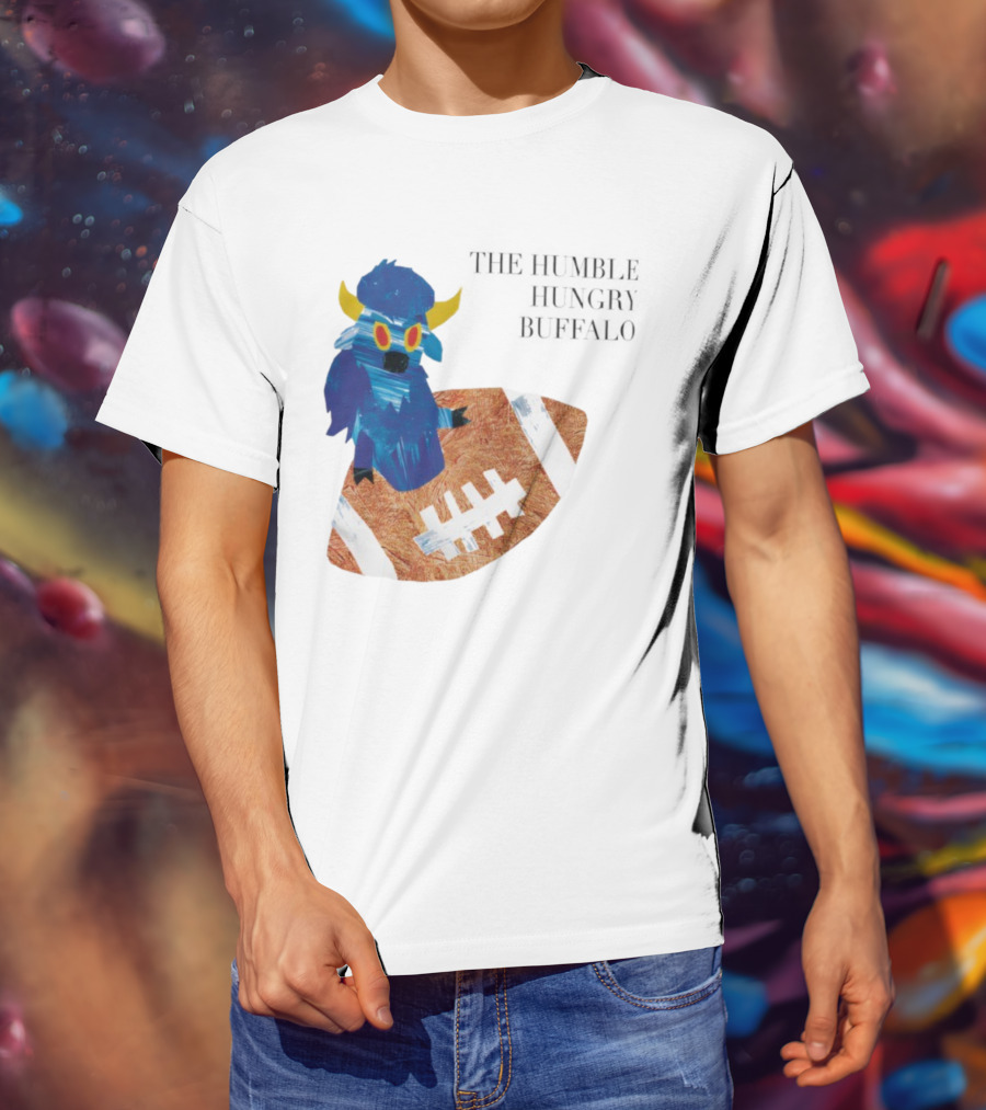 The Humble Hungry Buffalo Riding A Football T-Shirt