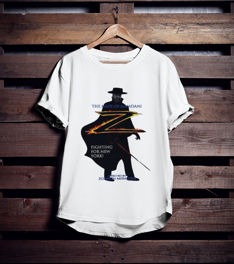 The Mask Of Mamdani Fighting For New York Directed By Zohran Mamdani T-Shirt