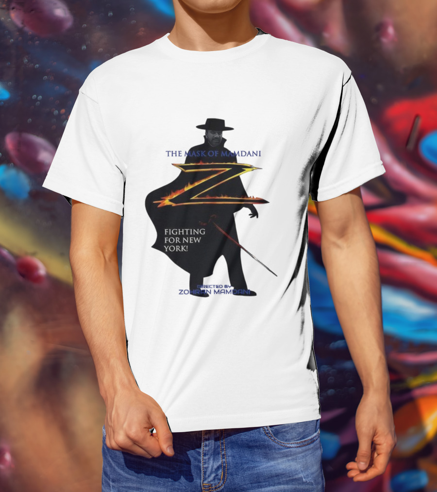 The Mask Of Mamdani Fighting For New York Directed By Zohran Mamdani T-Shirt