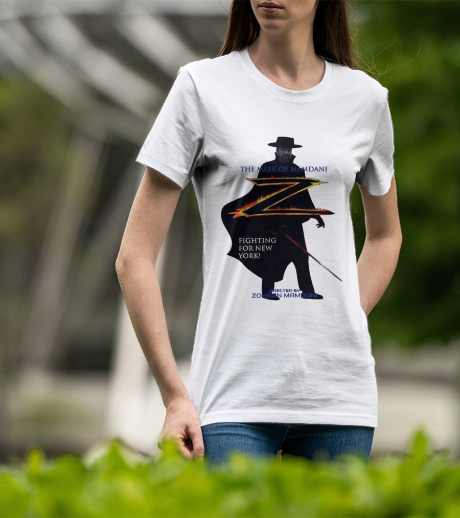 The Mask Of Mamdani Fighting For New York Directed By Zohran Mamdani T-Shirt