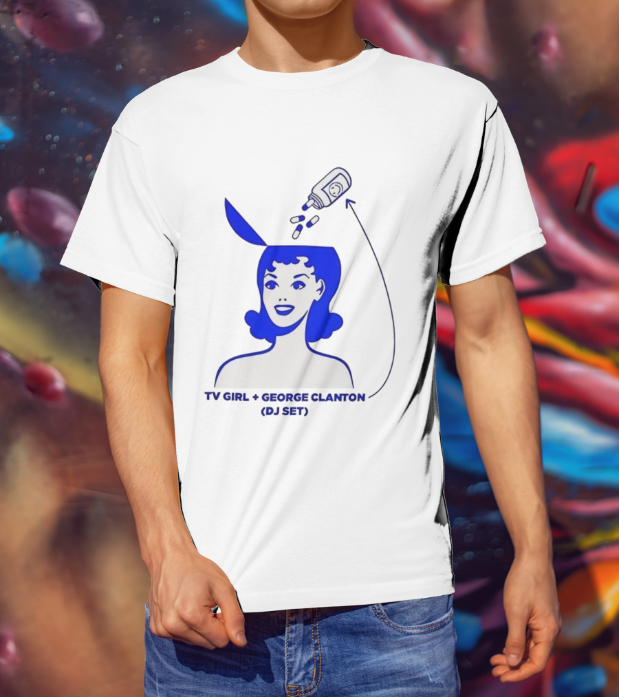 TV Girl George Clanton DJ Set Retro Woman Pills Graphic T-Shirt
