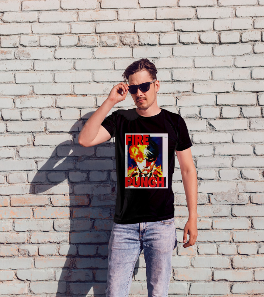 FIRE PUNCH Agni Burning Half Face Manga T-Shirt