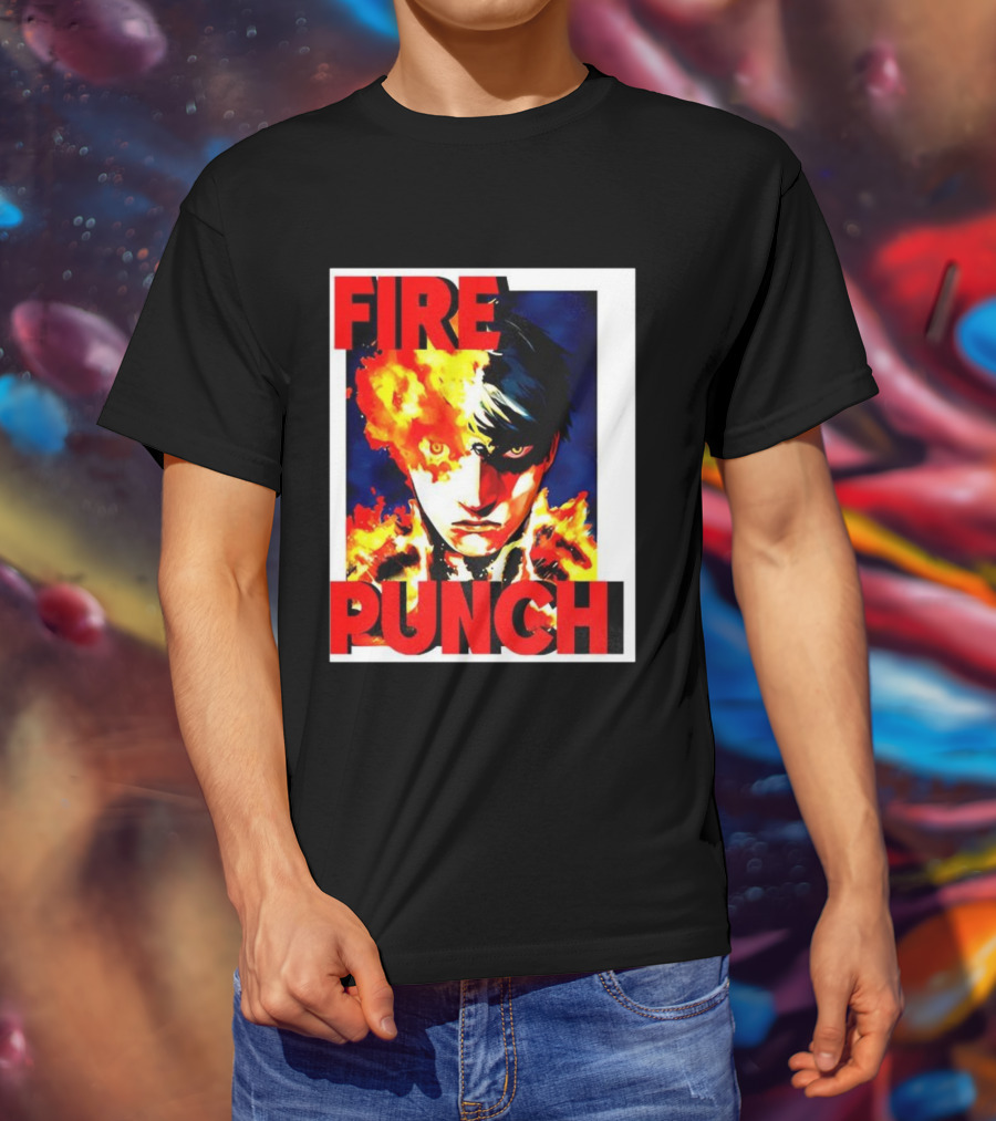 FIRE PUNCH Agni Burning Half Face Manga T-Shirt