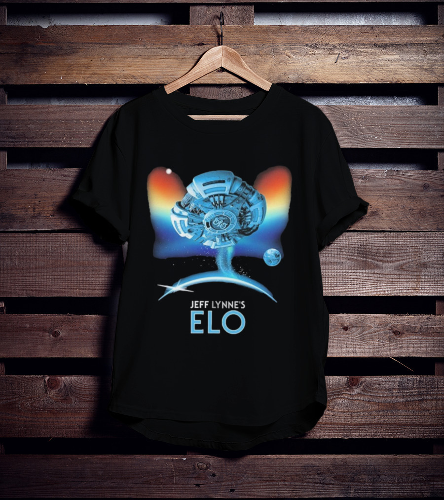 Jeff Lynne’s ELO Spaceship With Rainbow Astral Light T-Shirt