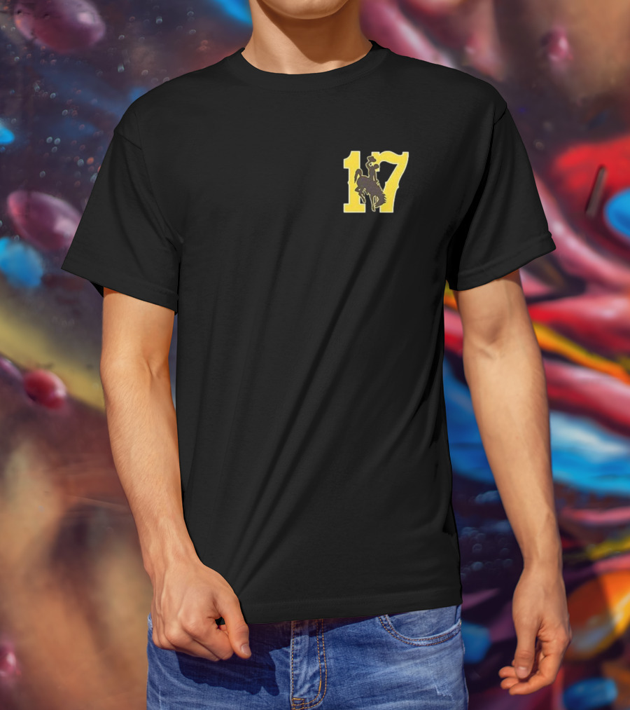 Josh Allen 17 Once A Poke Always A Poke Cowboy Logo T-Shirt