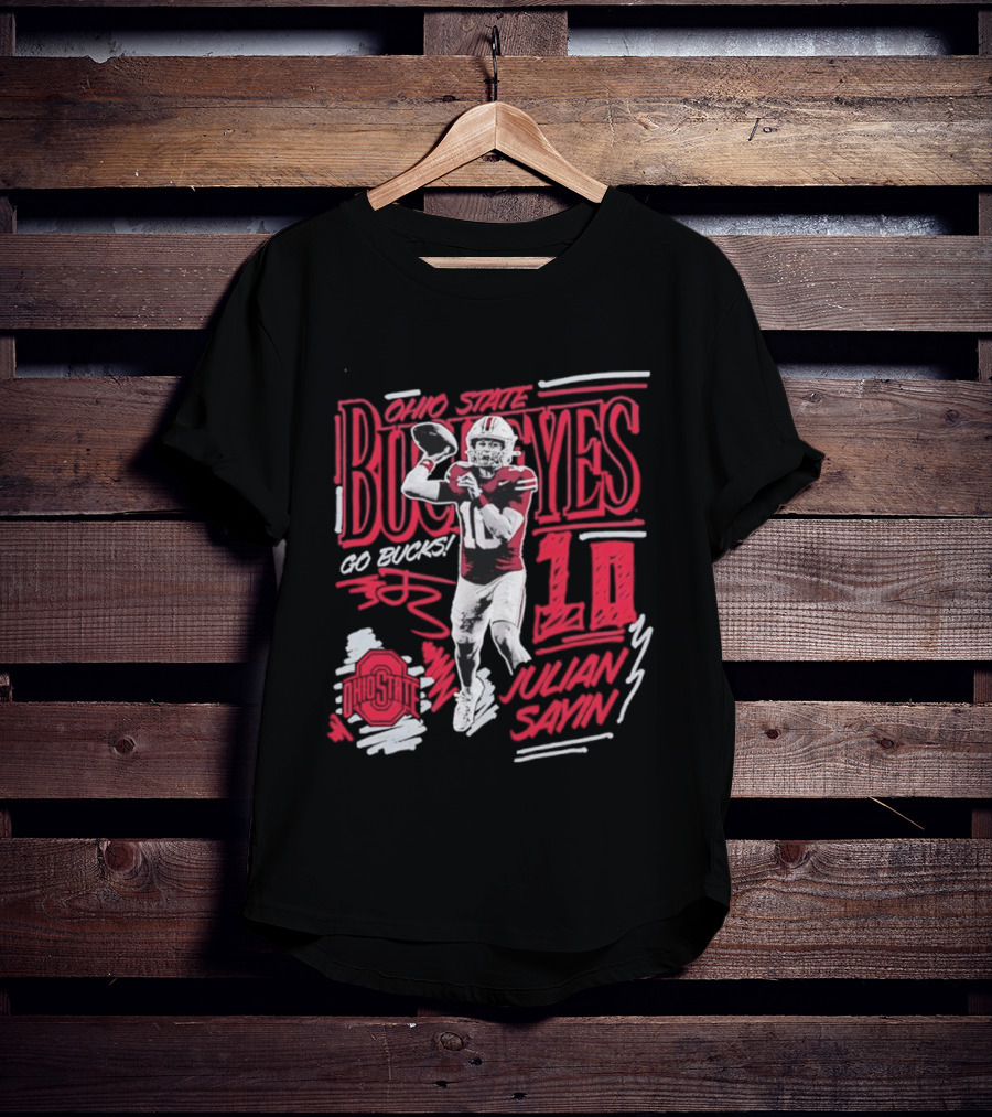 Ohio State Buckeyes Julian Sayin Sharpie Caricature Fashion Player T-Shirt