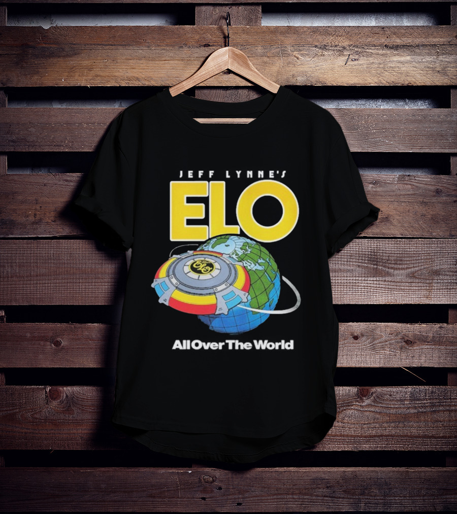 Jeff Lynne's ELO All Over The World Spaceship Globe T-Shirt