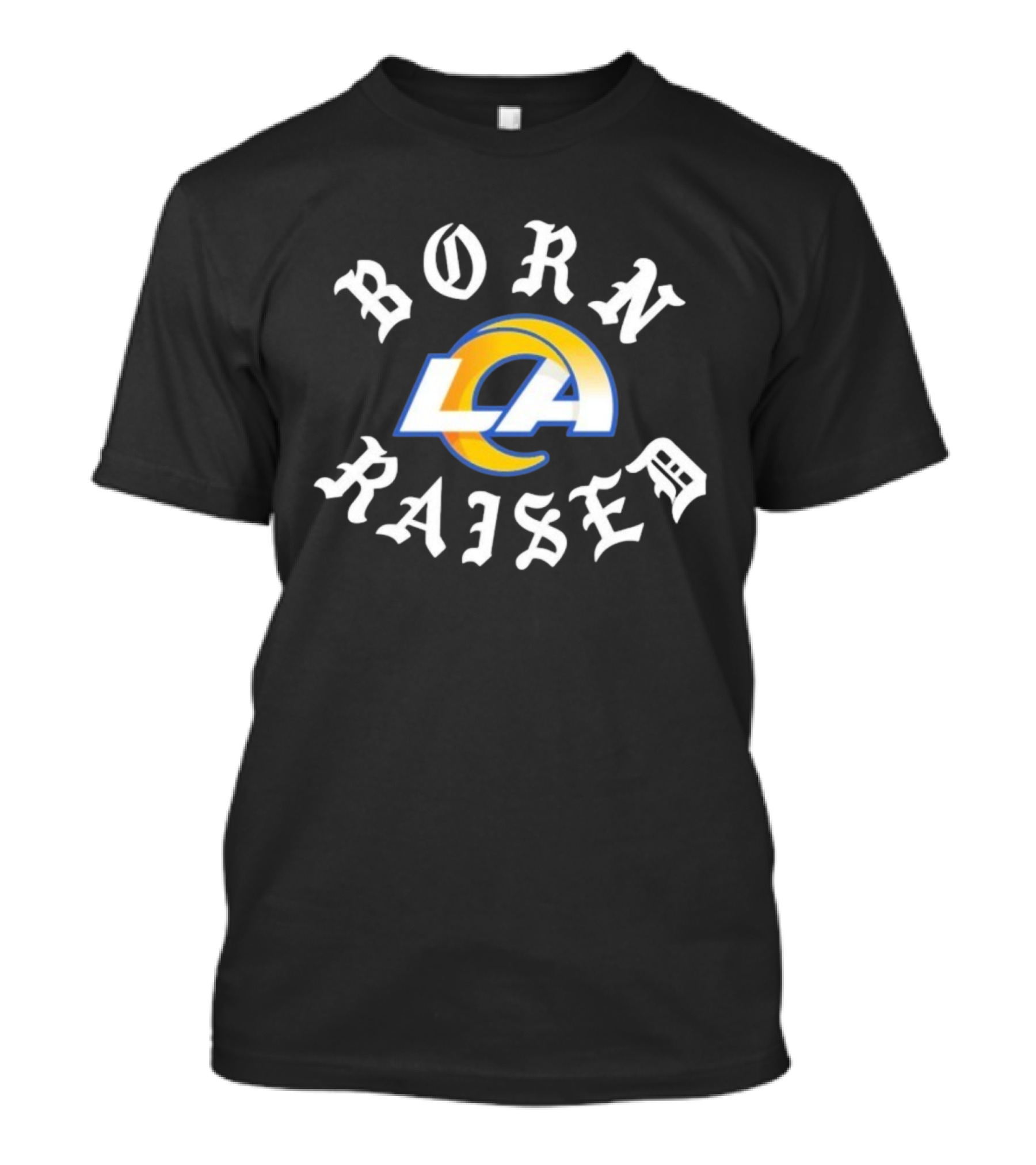 Los Angeles Rams LA Born X Raised Logo T-Shirt