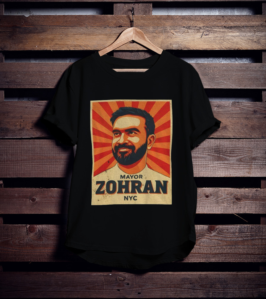 MAYOR ZOHRAN NYC Vintage Political Campaign Retro Style T-Shirt