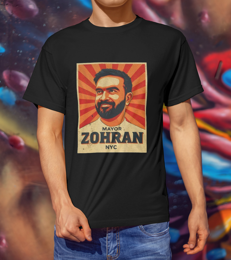 MAYOR ZOHRAN NYC Vintage Political Campaign Retro Style T-Shirt