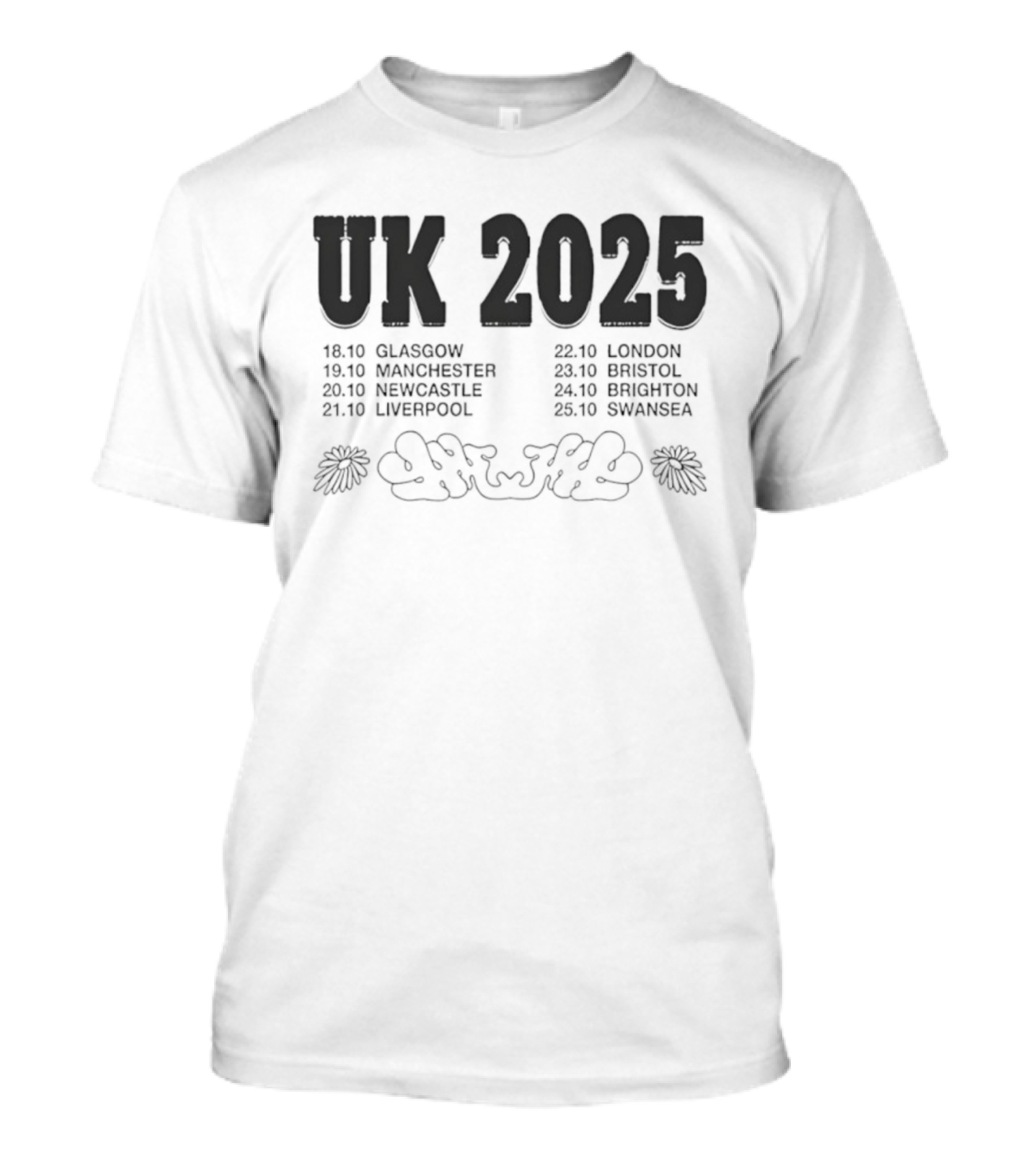 Higher Power UK Tour 2025 Glasgow Manchester Newcastle Liverpool London Bristol Brighton Swansea T-Shirt