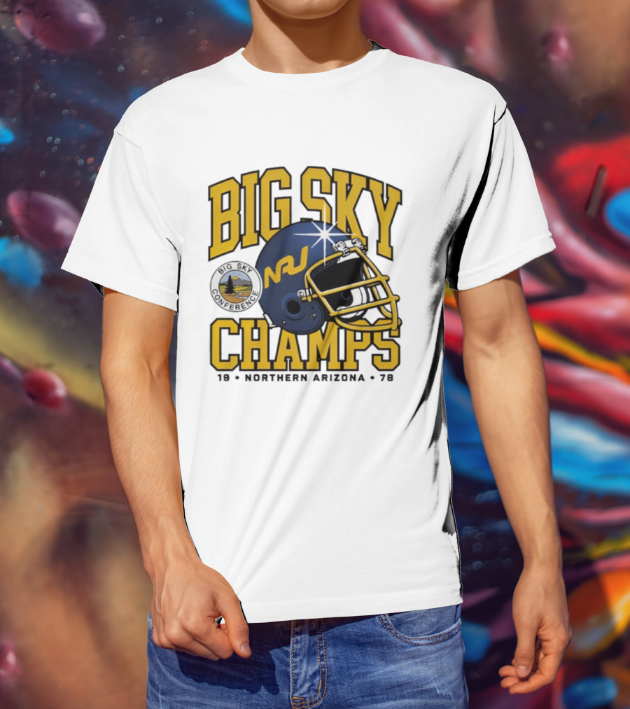 Big Sky Champs 1978 Northern Arizona NAU Football Conference Victory T-Shirt