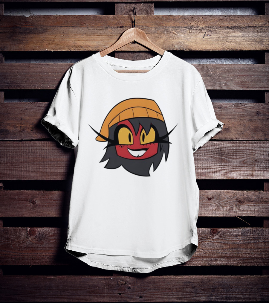 Unhappy Campers Millierd Red-Faced Character With Orange Hat And Yellow Eyes T-Shirt