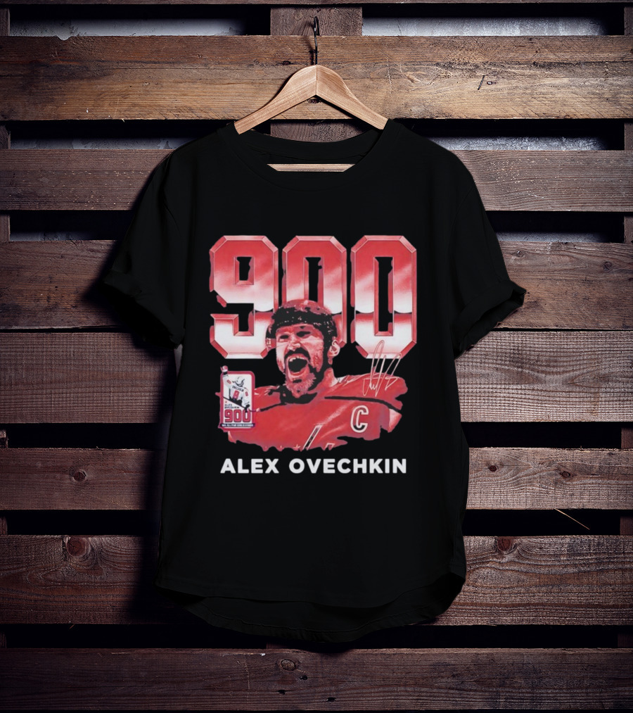 Alex Ovechkin 900 Career Goals Washington Capitals Signature T-Shirt