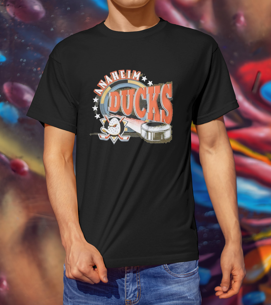Anaheim Ducks Hockey Mask Puck NHL Team T-Shirt