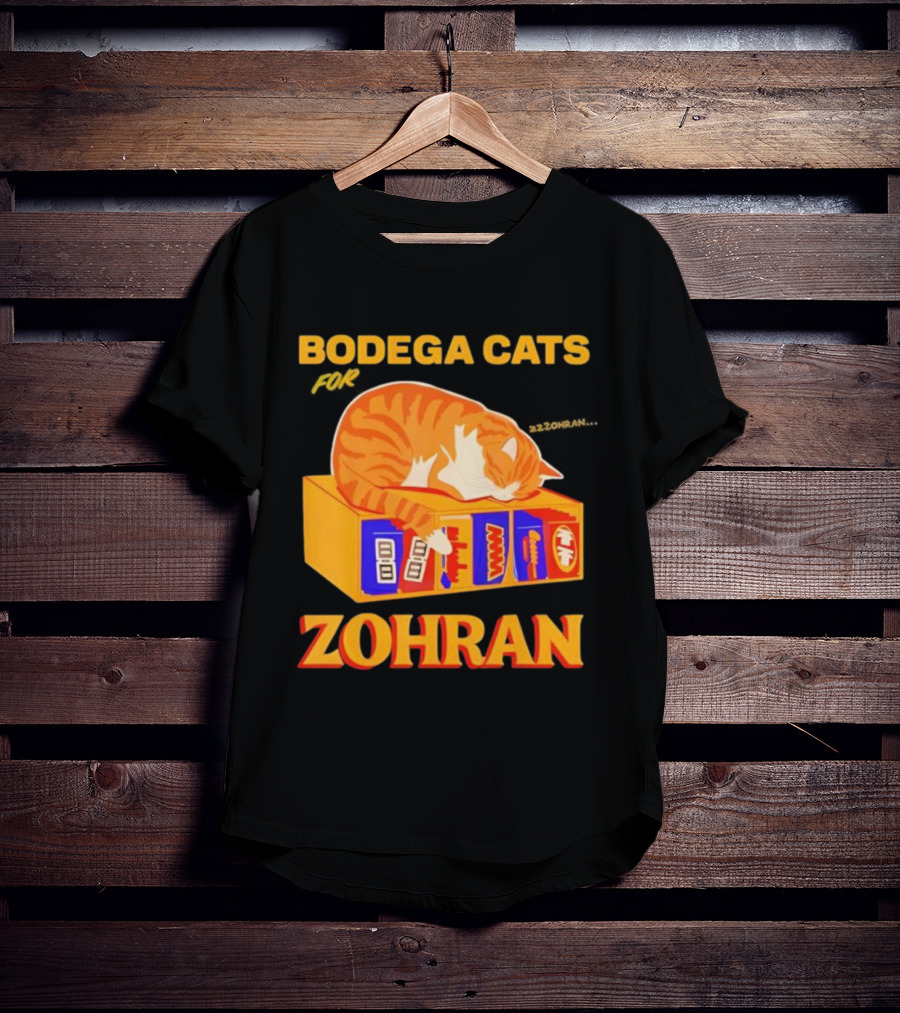 Bodega Cats Zohran Mamdani Iconic Democrat Humor T-Shirt