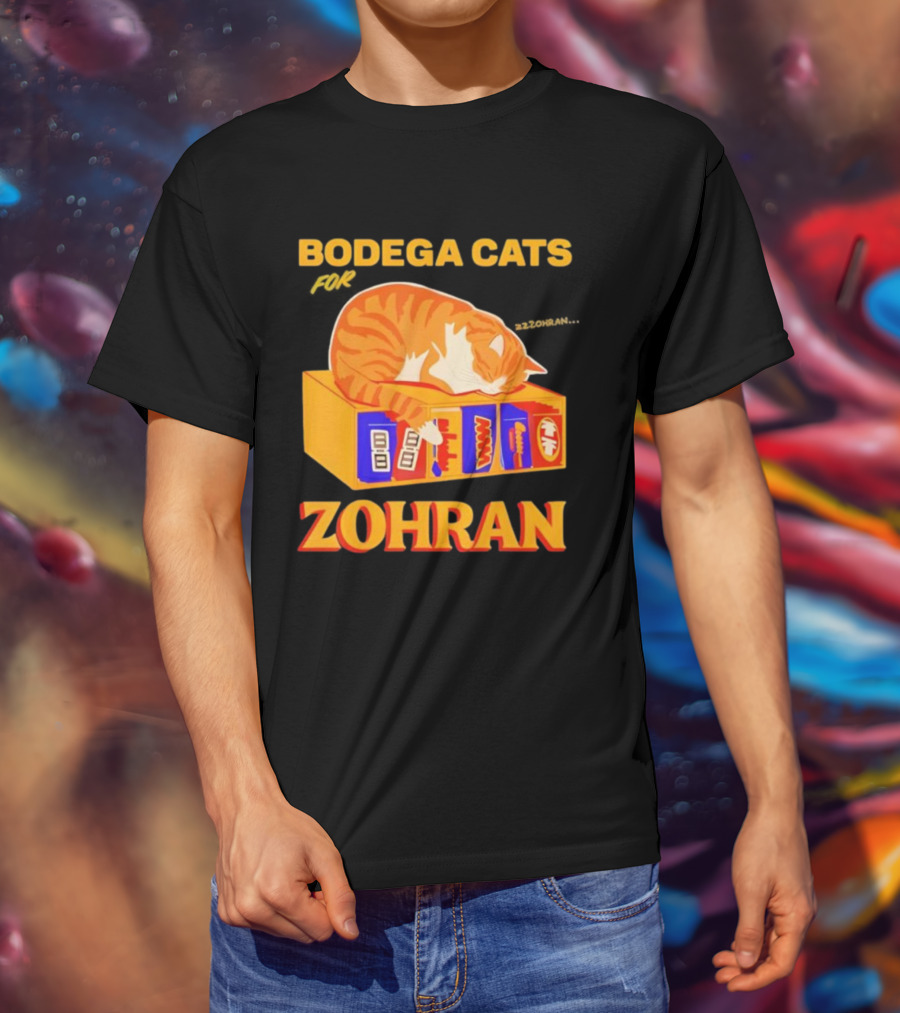Bodega Cats Zohran Mamdani Iconic Democrat Humor T-Shirt