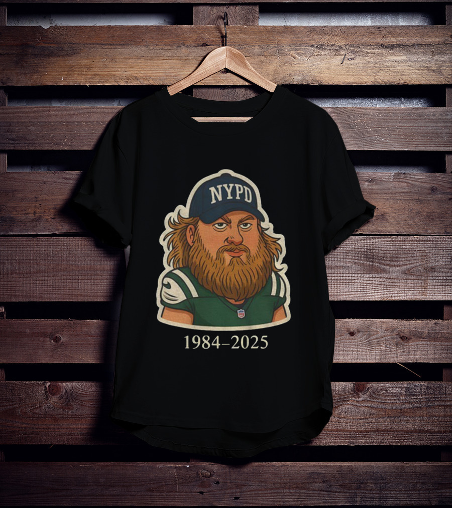 NYPD Nick Mangold New York Jets 1984-2025 Football Cartoon T-Shirt