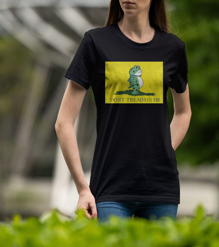 Portland I.C.E. Protest Frog Don't Tread On Me Gadsden Flag T-Shirt