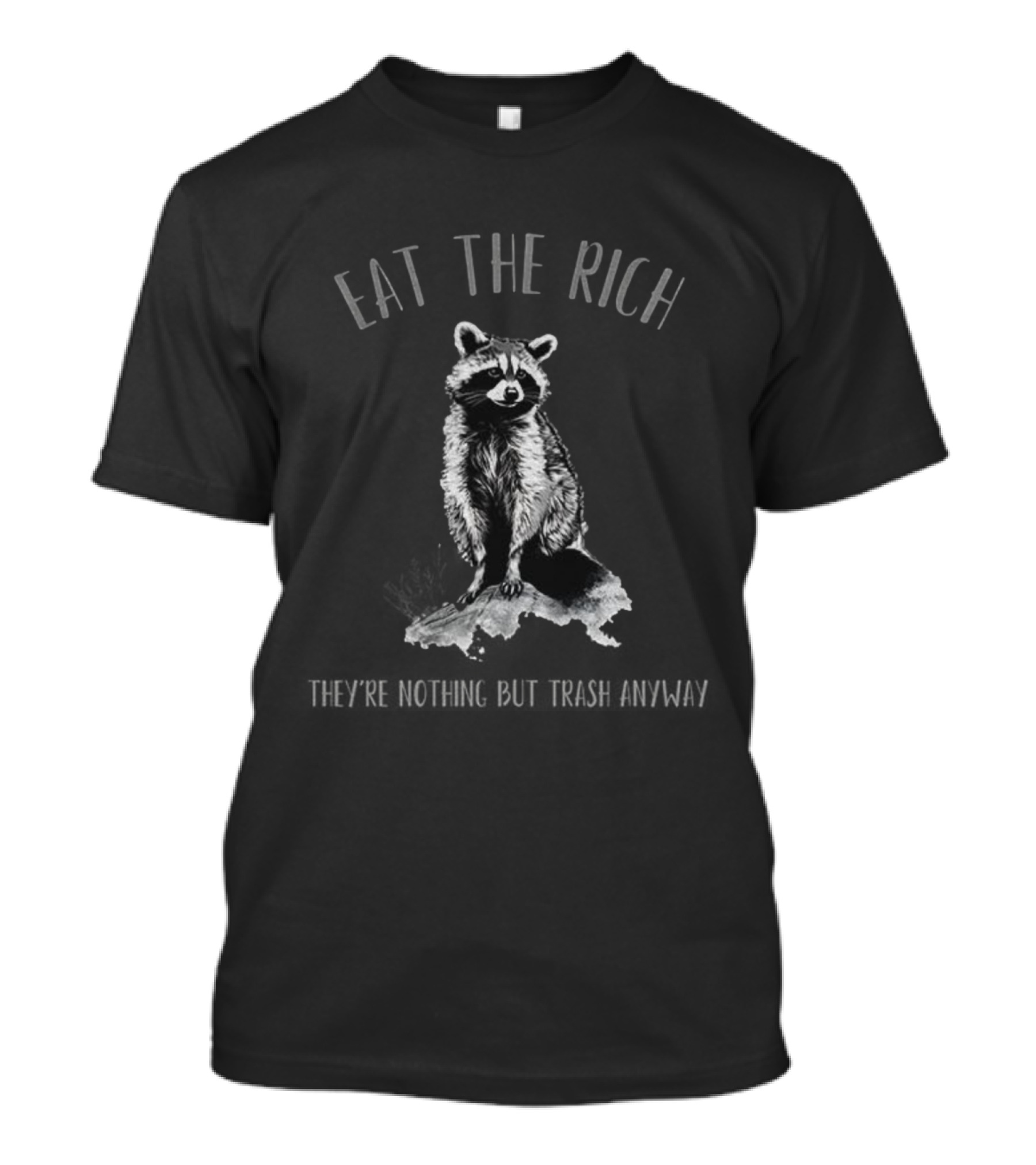 Raccoon Eat The Rich Anti Corporate Leftist Anarchist T-Shirt