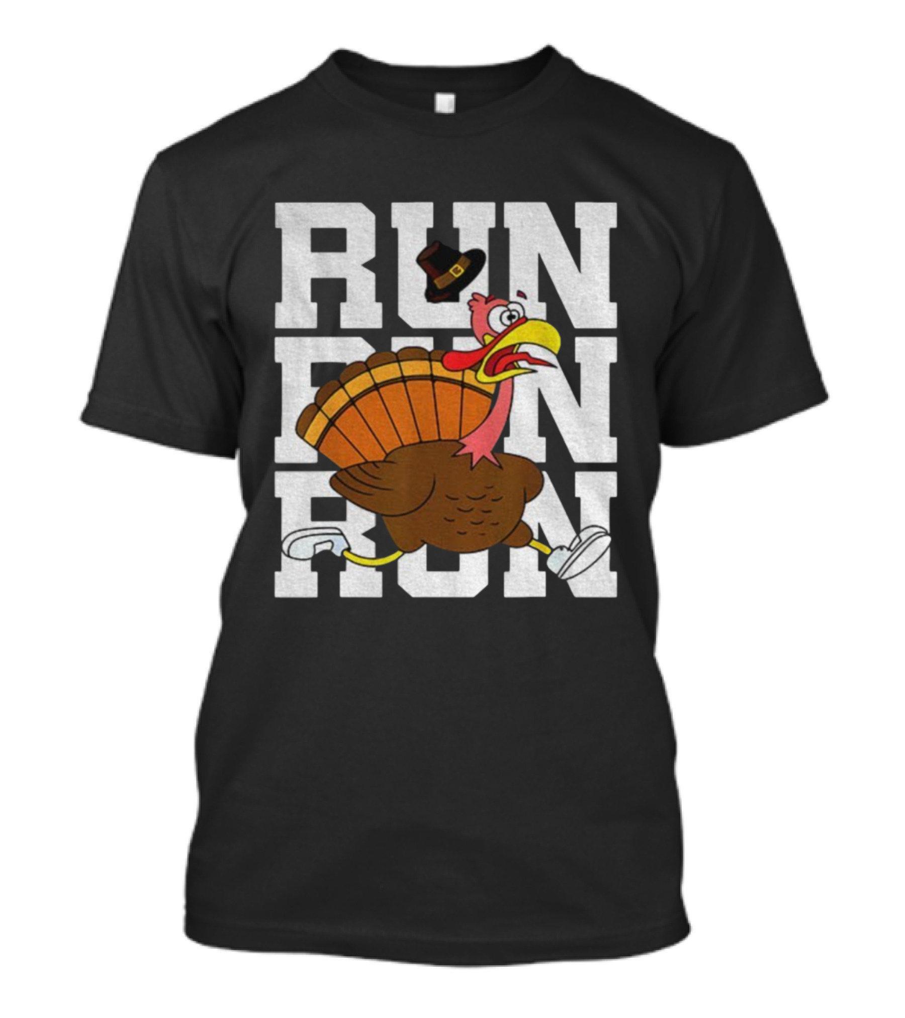 RUN RUN RUN Turkey Trot Thanksgiving 5K Race T-Shirt
