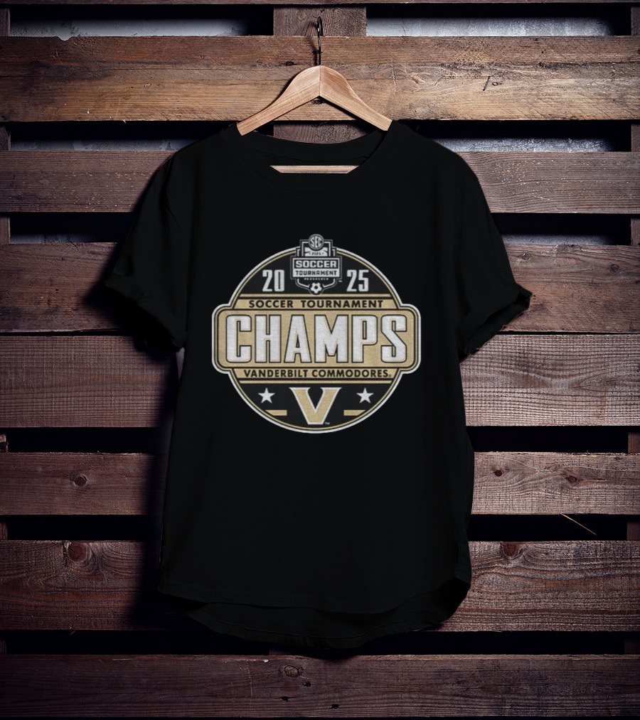 SEC 2025 Soccer Tournament Champs Vanderbilt Commodores T-Shirt