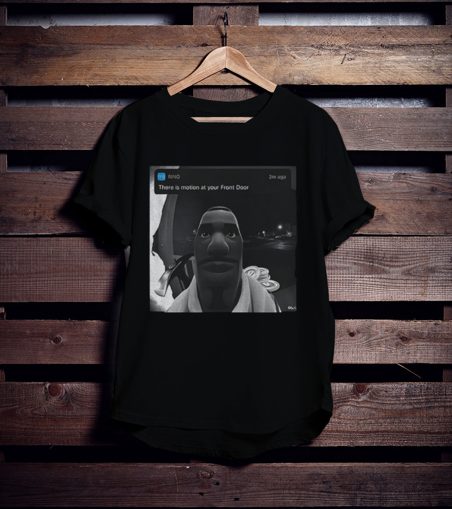 Ring Notification Meme 2m Ago Front Door Motion Alert Cartoon Face T-Shirt