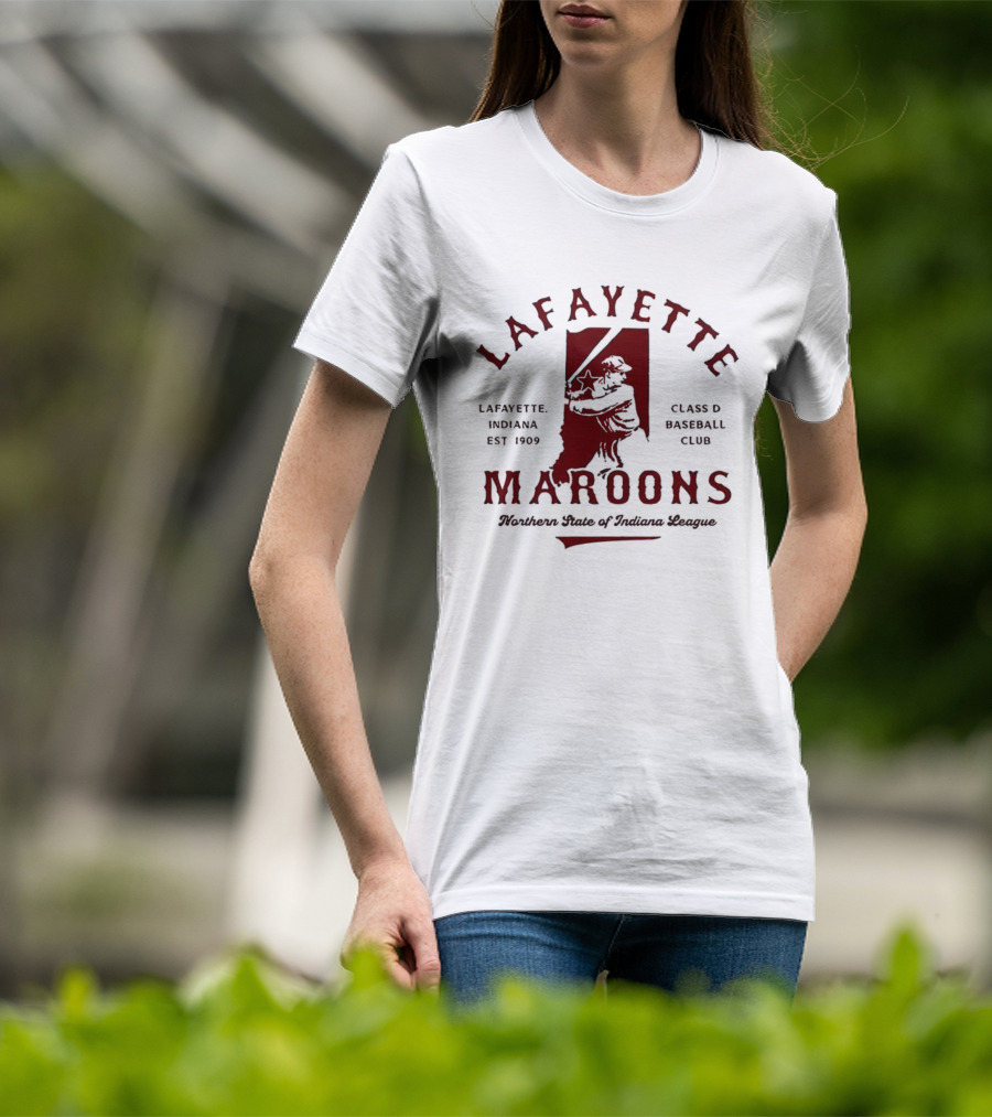 Lafayette Maroons Northern State Of Indiana Hoosiers Est 1909 Class D Baseball Club Vintage T-Shirt